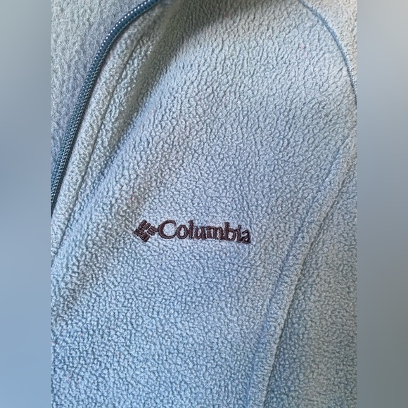 Columbia Blue Fleece Lightweight Zip Up Casual Jacket Women’s Small - Picture 6 of 6
